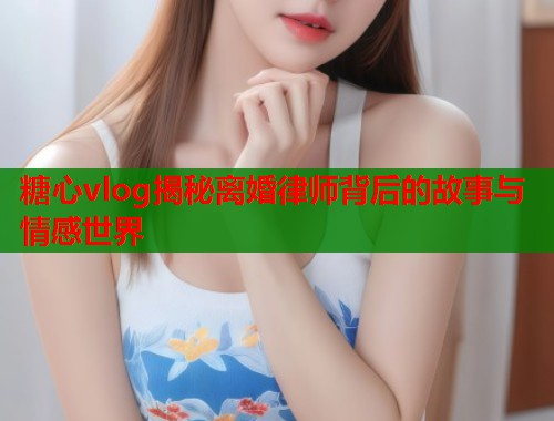 糖心vlog揭秘离婚律师背后的故事与情感世界  第1张