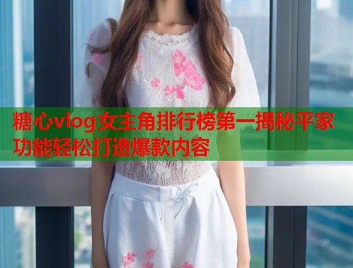糖心vlog女主角排行榜第一揭秘平家功能轻松打造爆款内容